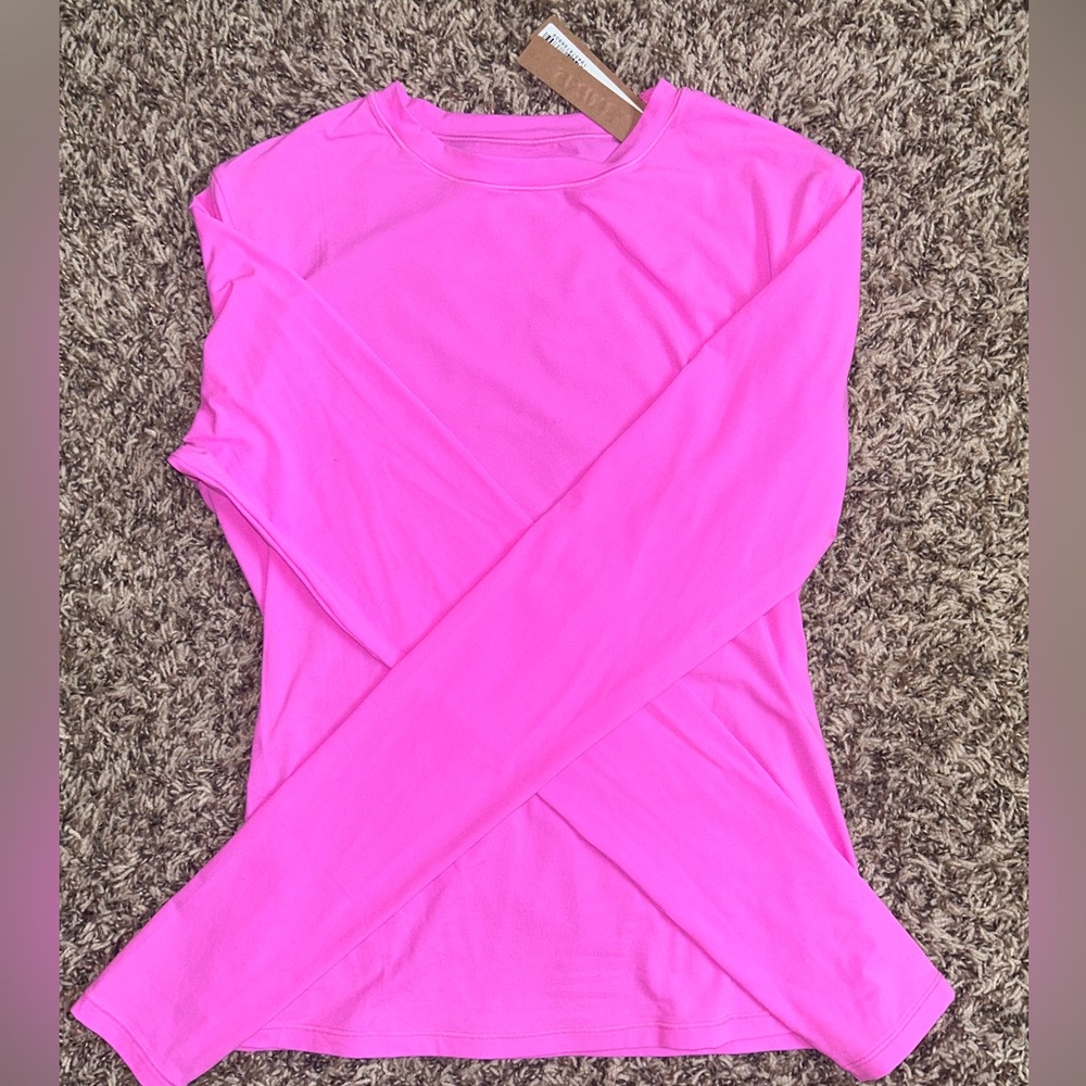 SKIMS Pink Long Sleeve Tee